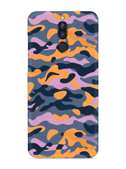 Camouflage Army Military English Orange Art Snap Case for Honor 9I Zapvi