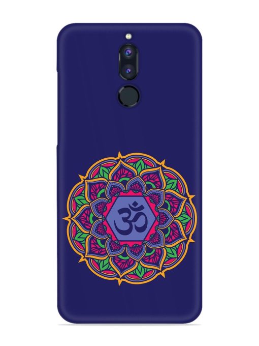 Om Mandala Art Blue Snap Case for Honor 9I Zapvi