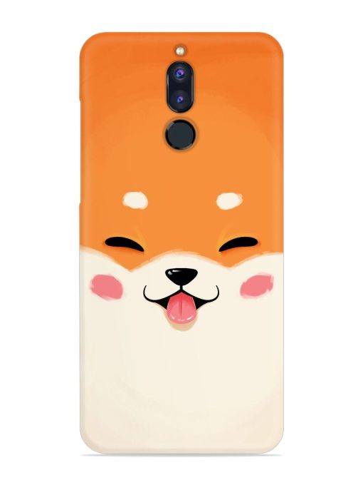 Cute Dog Face Vector Snap Case for Honor 9I Zapvi