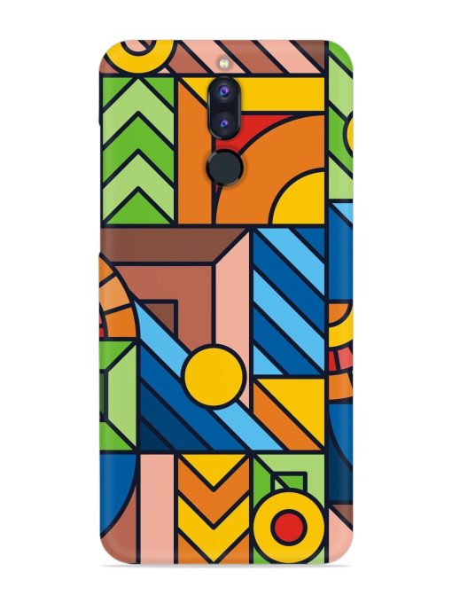 Colorful Geometric Snap Case for Honor 9I