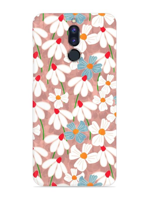 Abstract Petal Flowers Snap Case for Honor 9I Zapvi