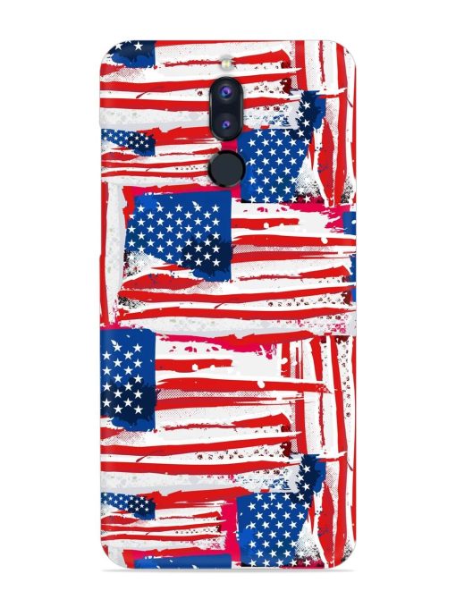 Usa Flag Seamless Snap Case for Honor 9I Zapvi