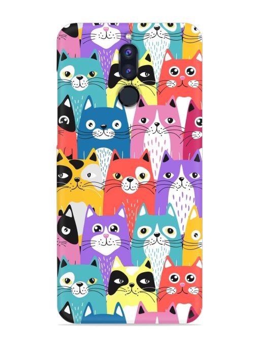 Funny Cartoon Cats Snap Case for Honor 9I