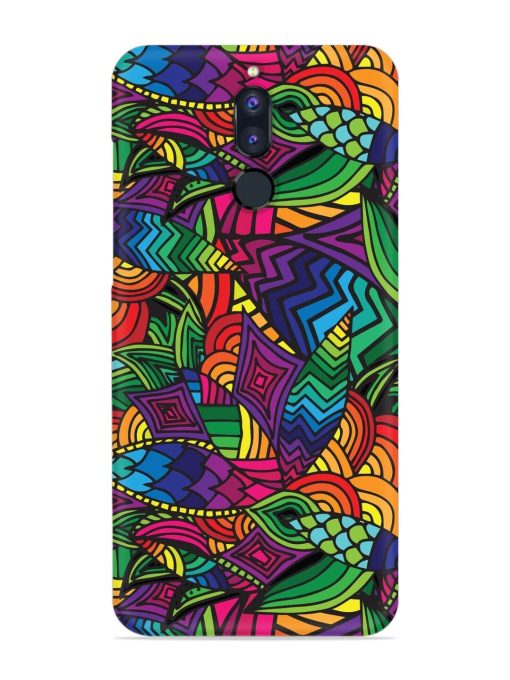 Abstract Multicolor Seamless Snap Case for Honor 9I Zapvi