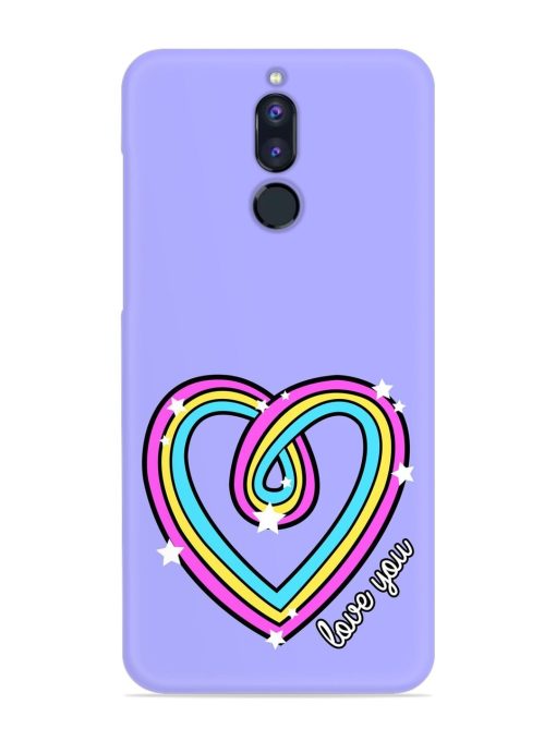 Colorful Rainbow Heart Snap Case for Honor 9I