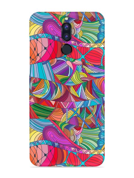 Seamless Patterns Hand Drawn Snap Case for Honor 9I Zapvi