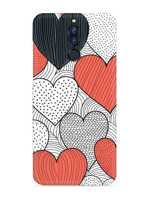 Girly Heart Seamless Snap Case for Honor 9I Zapvi