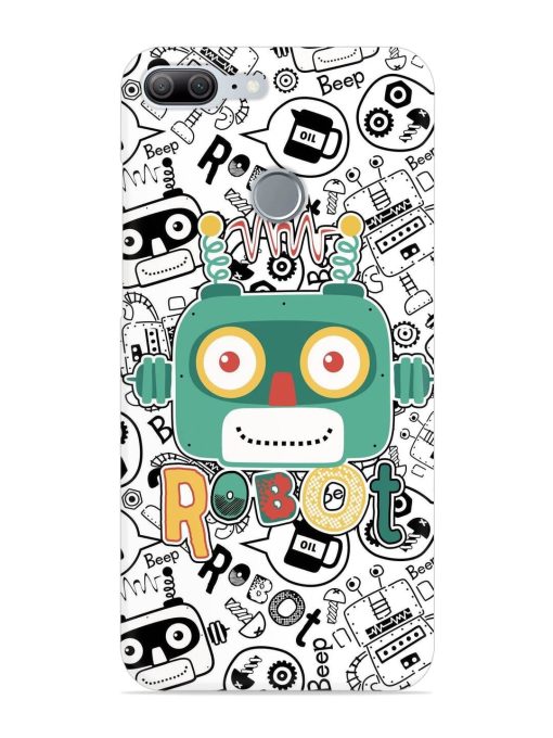 Robot Modern Seamless Pattern Snap Case for Honor 9 Lite Zapvi