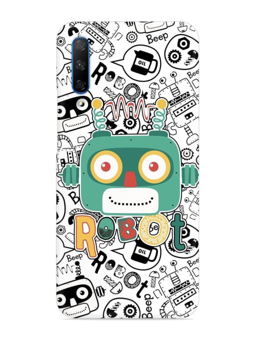 Robot Modern Seamless Pattern Snap Case for Honor 9X Pro Zapvi