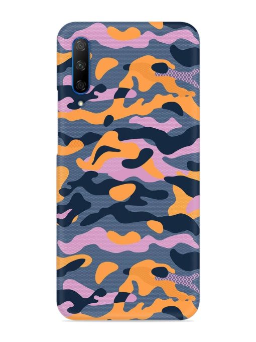 Camouflage Army Military English Orange Art Snap Case for Honor 9X Pro Zapvi