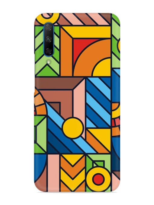 Colorful Geometric Snap Case for Honor 9X Pro Zapvi