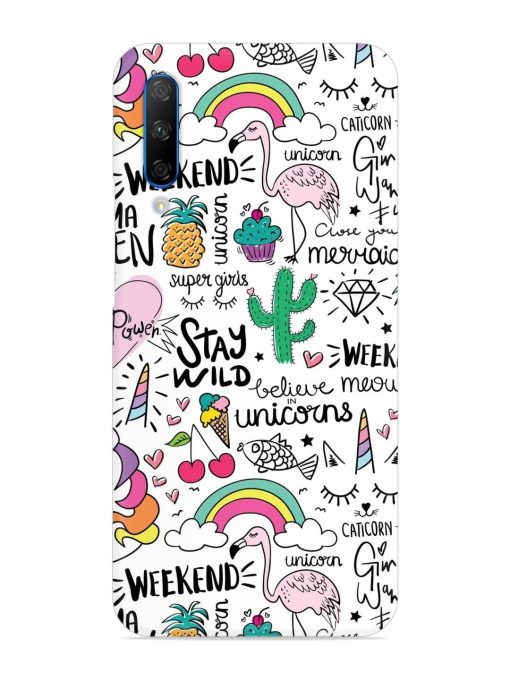 Unicorn Ice Cream Snap Case for Honor 9X Pro Zapvi