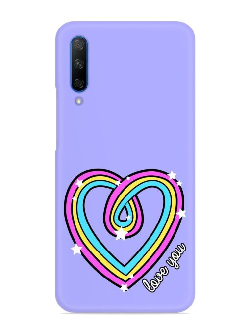 Colorful Rainbow Heart Snap Case for Honor 9X Pro Zapvi