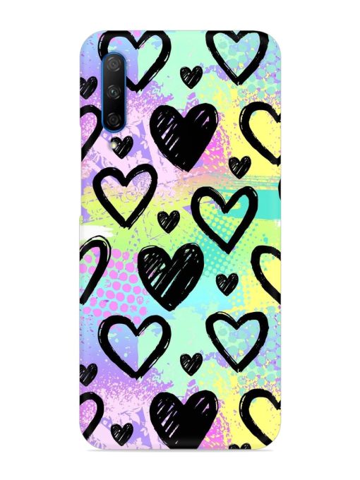 Bright Pattern Hearts Snap Case for Honor 9X Pro Zapvi