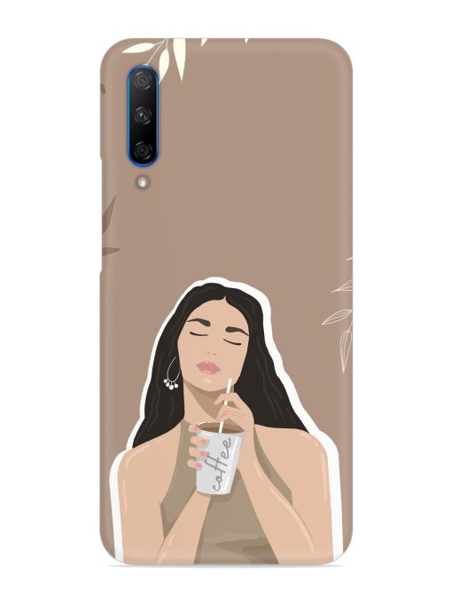 Girl With Coffee Snap Case for Honor 9X Pro