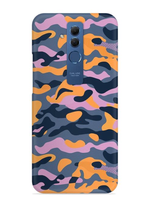 Camouflage Army Military English Orange Art Snap Case for Honor Mate 20 Lite Zapvi