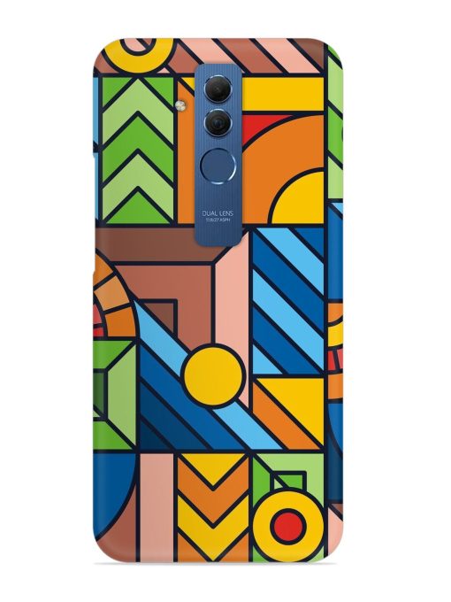 Colorful Geometric Snap Case for Honor Mate 20 Lite Zapvi