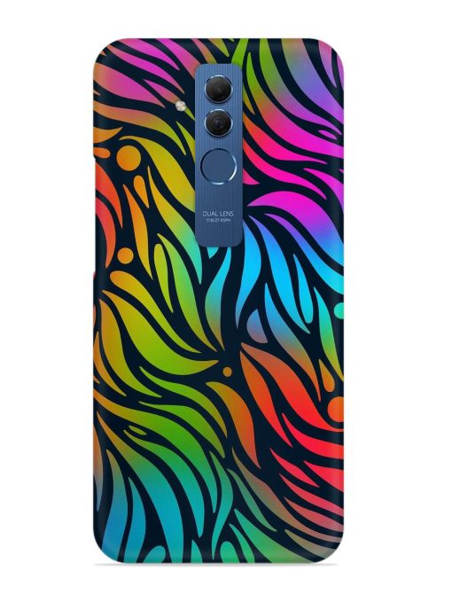 Abstract Leaf Design Snap Case for Honor Mate 20 Lite Zapvi