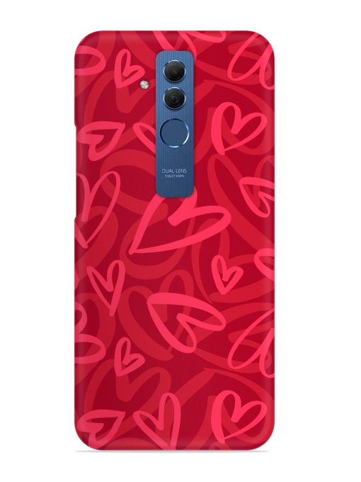 Seamless Romantic Pattern Snap Case for Honor Mate 20 Lite