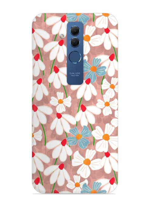 Abstract Petal Flowers Snap Case for Honor Mate 20 Lite Zapvi