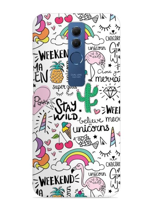 Unicorn Ice Cream Snap Case for Honor Mate 20 Lite Zapvi