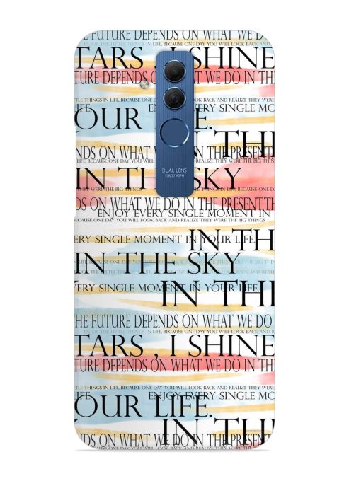 Seamless Slogans Pattern Snap Case for Honor Mate 20 Lite Zapvi