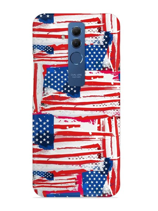 Usa Flag Seamless Snap Case for Honor Mate 20 Lite