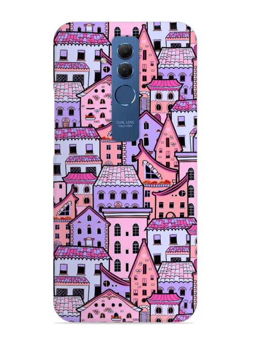 Seamless Pattern Houses Snap Case for Honor Mate 20 Lite