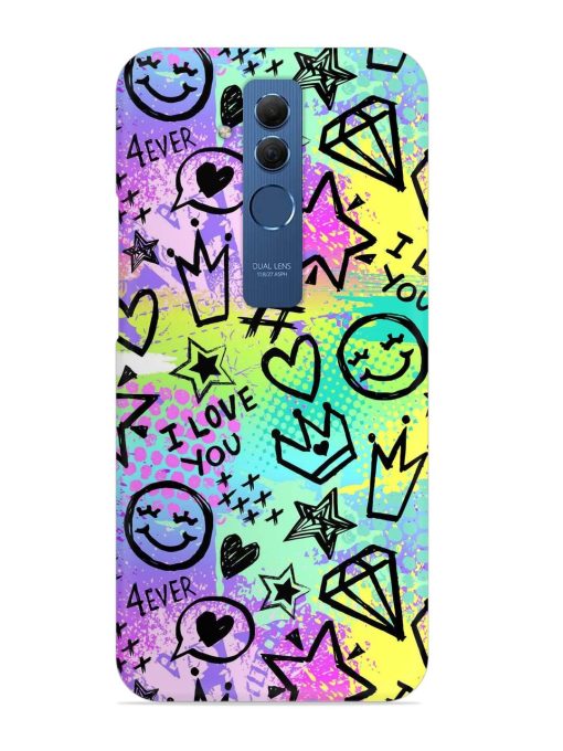 Bright Seamless Pattern Snap Case for Honor Mate 20 Lite Zapvi