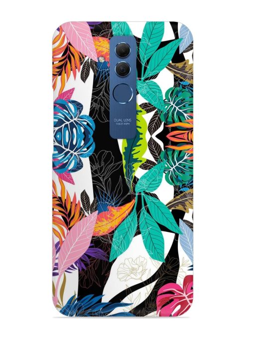 Floral Pattern Bright Snap Case for Honor Mate 20 Lite Zapvi