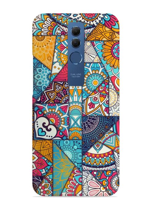 Patchwork Pattern Vintage Snap Case for Honor Mate 20 Lite Zapvi