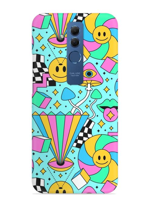 Trippy Rainbow 60S Snap Case for Honor Mate 20 Lite Zapvi