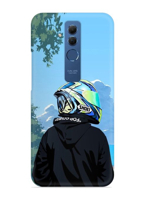 Rider With Helmet Snap Case for Honor Mate 20 Lite Zapvi