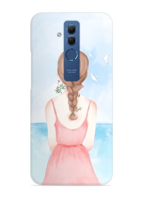 Watercolor Girl Vector Snap Case for Honor Mate 20 Lite Zapvi