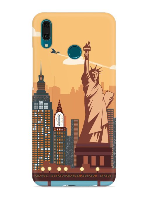 New York Statue Of Liberty Architectural Scenery Snap Case for Honor Y9 (2019) Zapvi