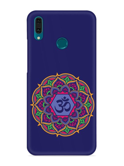 Om Mandala Art Blue Snap Case for Honor Y9 (2019) Zapvi