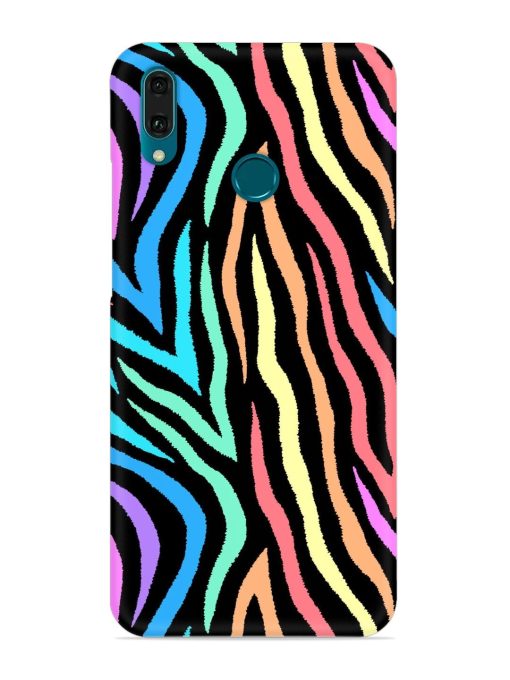 Colorful Abstract Zebra Snap Case for Honor Y9 (2019) Zapvi