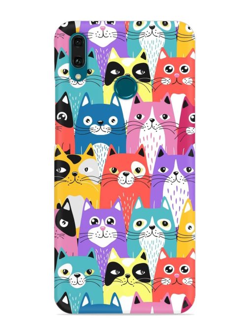 Funny Cartoon Cats Snap Case for Honor Y9 (2019) Zapvi