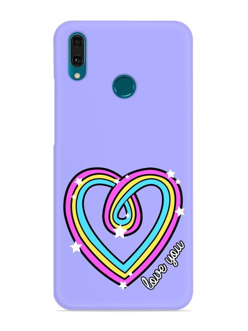 Colorful Rainbow Heart Snap Case for Honor Y9 (2019) Zapvi