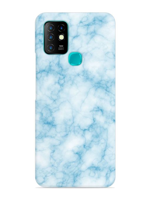 Blue White Natural Marble Snap Case for Infinix Hot 10 Zapvi