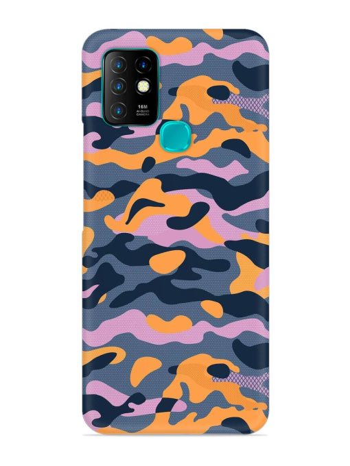 Camouflage Army Military English Orange Art Snap Case for Infinix Hot 10 Zapvi