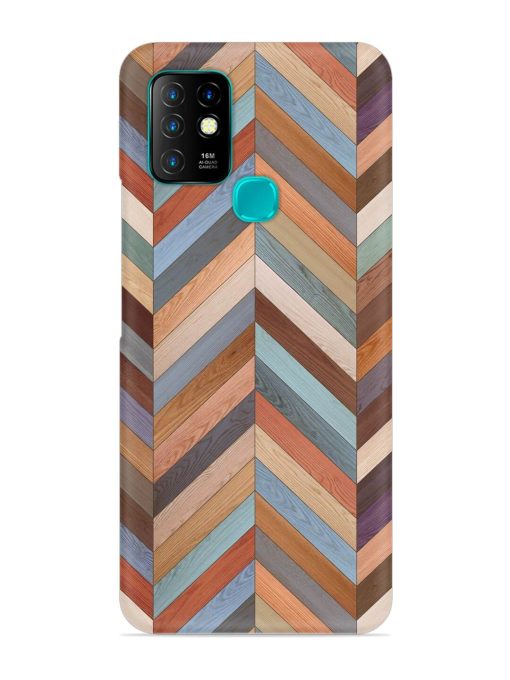 Seamless Wood Parquet Snap Case for Infinix Hot 10 Zapvi