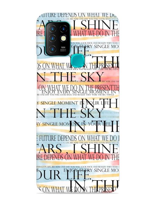 Seamless Slogans Pattern Snap Case for Infinix Hot 10