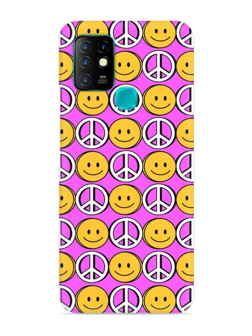 Smiley Face Peace Snap Case for Infinix Hot 10