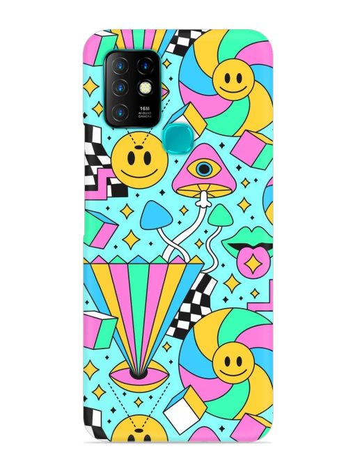 Trippy Rainbow 60S Snap Case for Infinix Hot 10 Zapvi