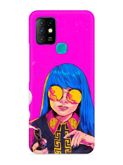 Aesthetic Anime Girl Snap Case for Infinix Hot 10 Zapvi