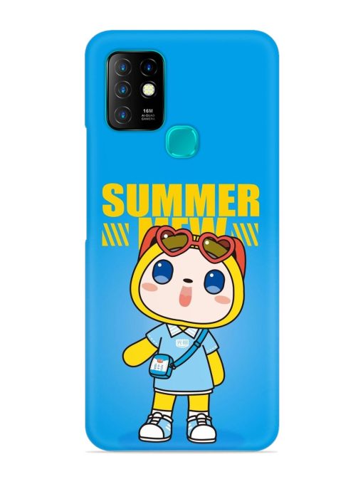 Summer Mew Cartoon Snap Case for Infinix Hot 10 Zapvi