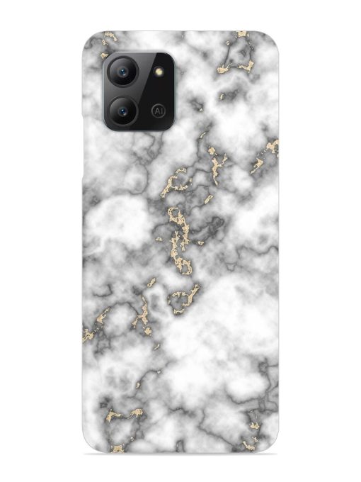 Gray And Gold Marble Snap Case for Infinix Hot 11 (2022) Zapvi