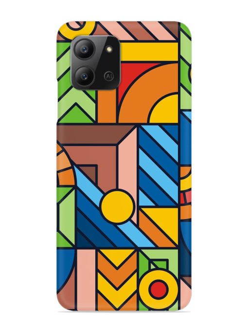 Colorful Geometric Snap Case for Infinix Hot 11 (2022) Zapvi