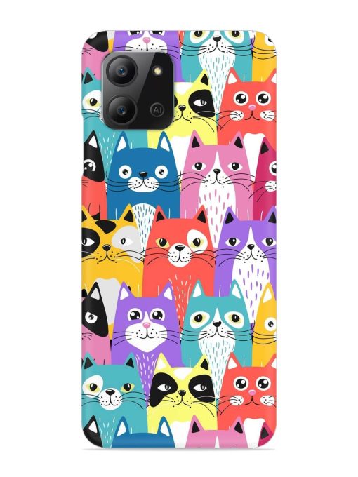 Funny Cartoon Cats Snap Case for Infinix Hot 11 (2022) Zapvi